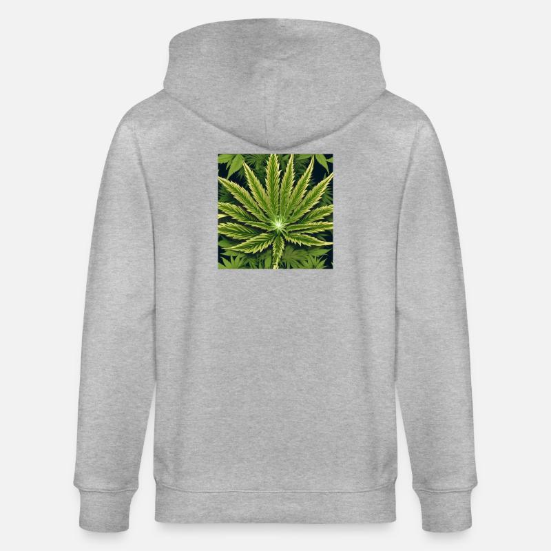 Cannabis 4 - Stanley/Stella Unisex Bio-Kapuzenjacke CULTIVATOR  - Grau meliert
