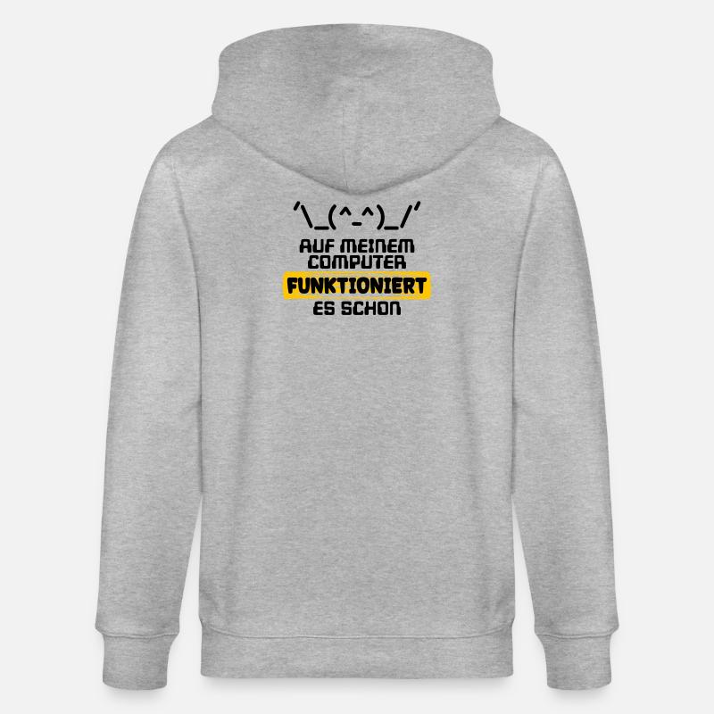 Erklæring om udviklererklæring Kode Scripting Programmør - Stanley/Stella økologisk unisex-hættejakke CULTIVATOR  - grå meleret