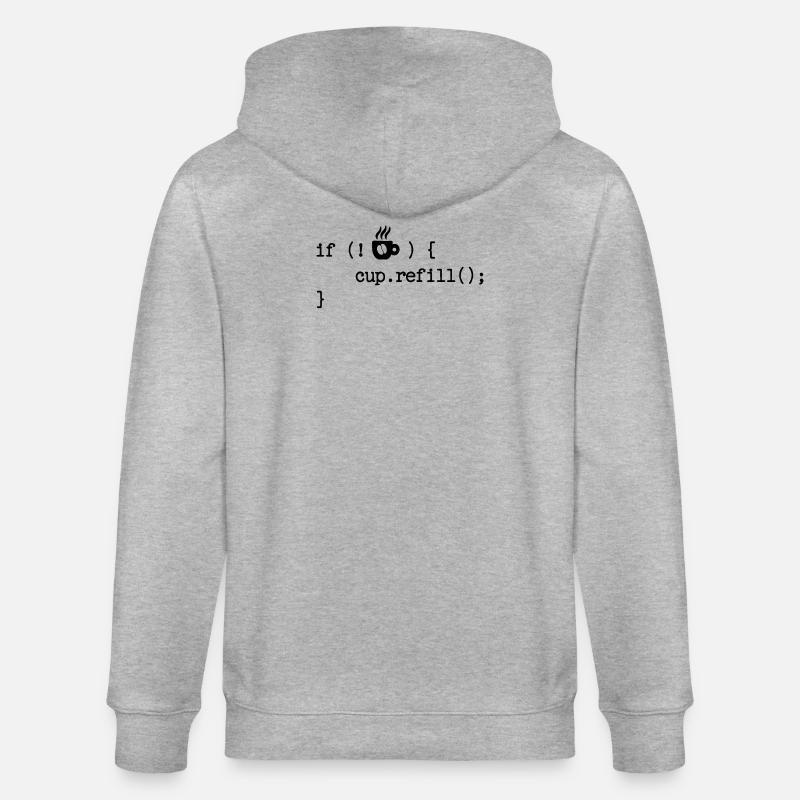 Developer Programmierer Code Webentwickler Debug - Stanley/Stella Unisex Bio-Kapuzenjacke CULTIVATOR  - Grau meliert