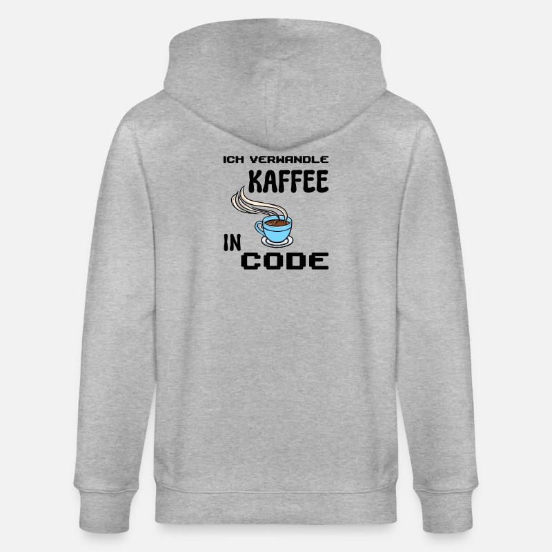 Coden Computerfreak Déclaration du développeur Nerd - Veste à capuche bio CULTIVATOR Stanley/Stella Unisexe - gris chiné