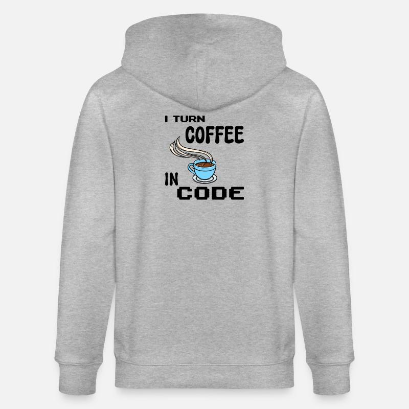 Programmeur de code Scripting Statement Développeur - Veste à capuche bio CULTIVATOR Stanley/Stella Unisexe - gris chiné