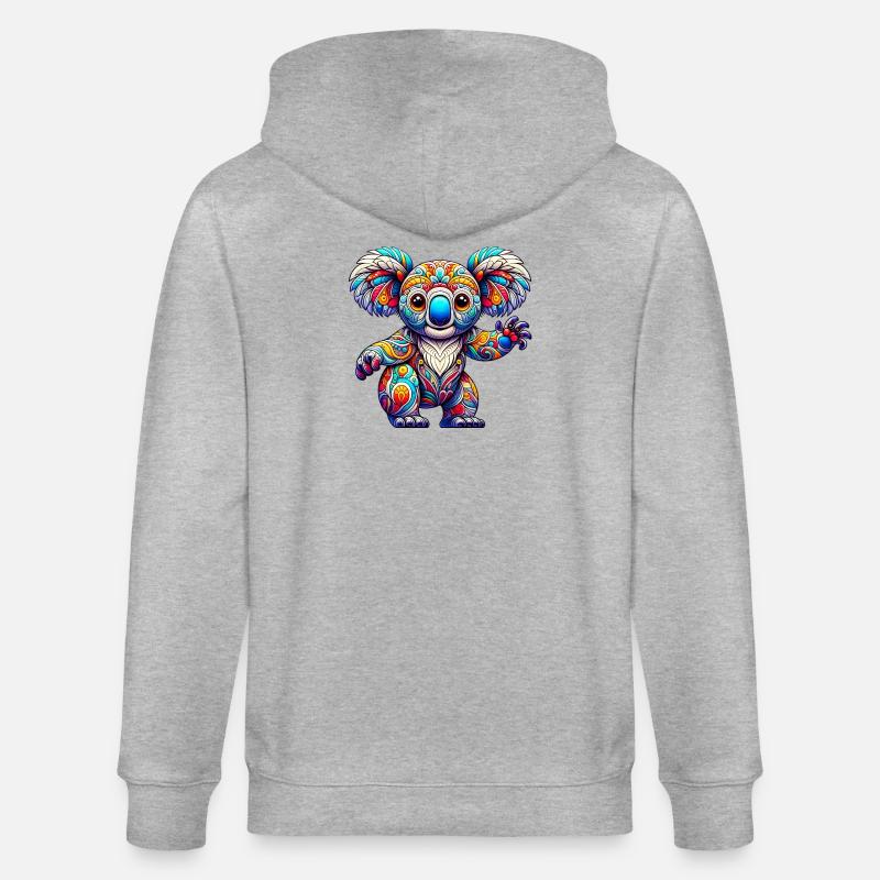 Koala - Veste à capuche bio CULTIVATOR Stanley/Stella Unisexe - gris chiné
