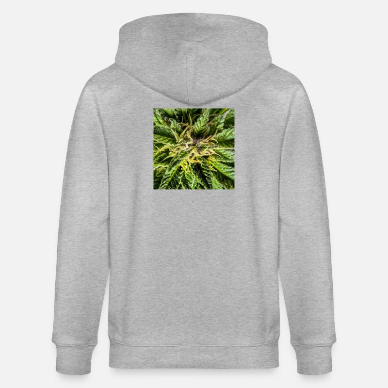 Les fleurs de cannabis, la marijuana, c’est tellement vert - Veste à capuche bio CULTIVATOR Stanley/Stella Unisexe - gris chiné