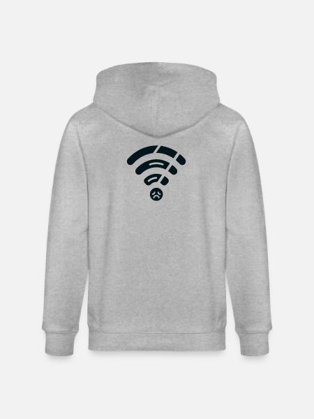 Broken WiFi - Stanley/Stella Unisex Bio-Kapuzenjacke CULTIVATOR - Grau meliert