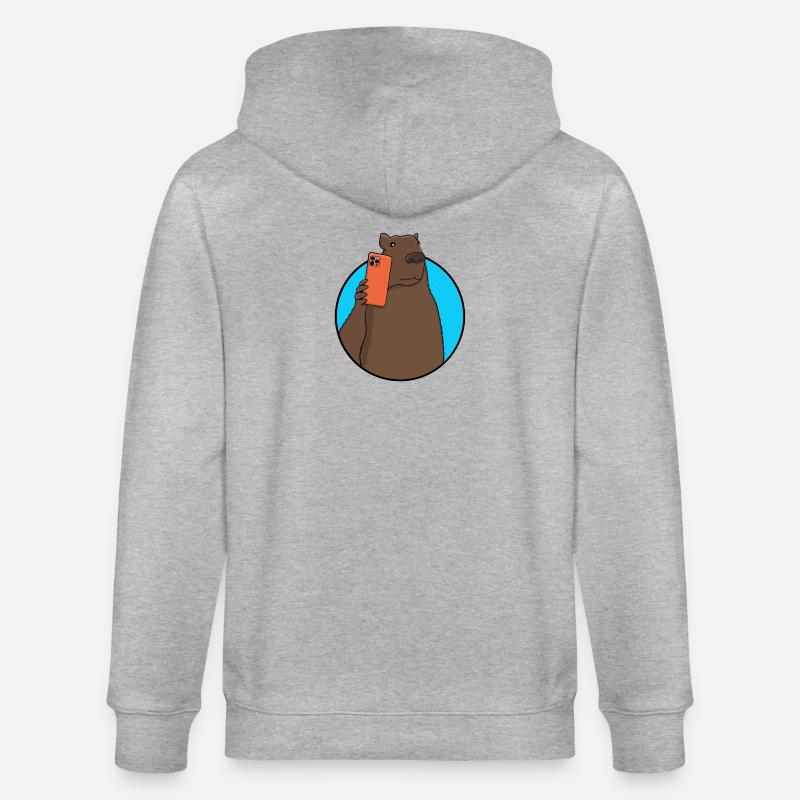 Influenceur des médias sociaux Capybara - Veste à capuche bio CULTIVATOR Stanley/Stella Unisexe - gris chiné