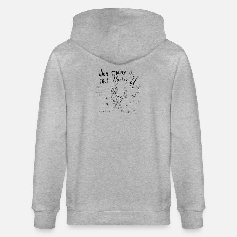Ein Mausender Vogel im Herbstwind - Stanley/Stella Unisex Bio-Kapuzenjacke CULTIVATOR - Grau meliert