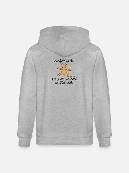 Schnittmuster Hase - Stanley/Stella Unisex Bio-Kapuzenjacke CULTIVATOR  - Grau meliert