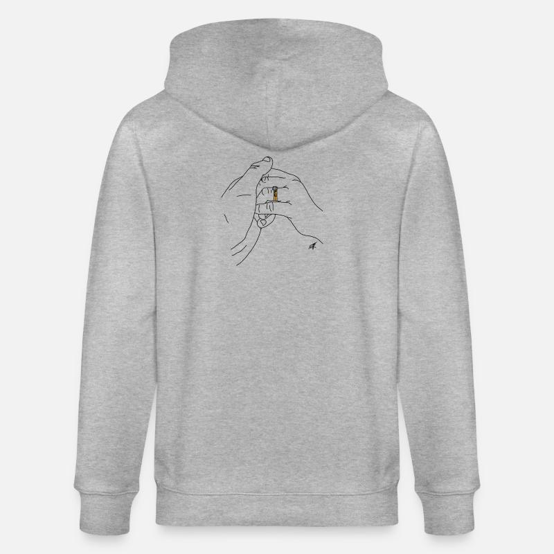 MJR - Ehe - Stanley/Stella Unisex Bio-Kapuzenjacke CULTIVATOR  - Grau meliert