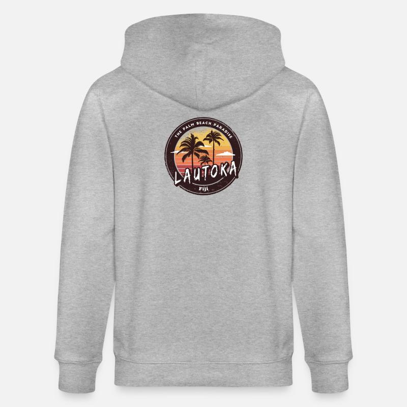Lautoka – Palm Beach Paradis - Veste à capuche bio CULTIVATOR Stanley/Stella Unisexe - gris chiné