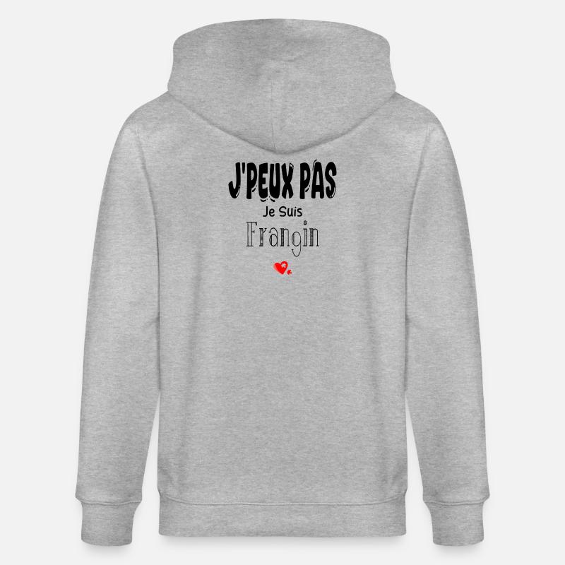 J'Peux Pas Je suis Frangin - Veste à capuche bio CULTIVATOR Stanley/Stella Unisexe - gris chiné
