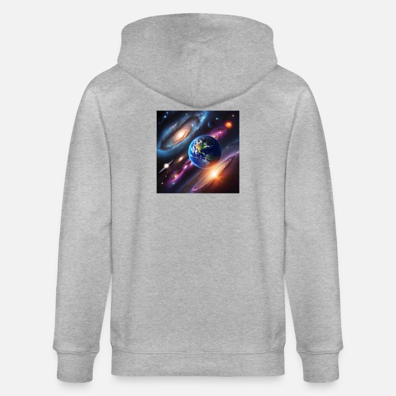 Système solaire / Solar System - Veste à capuche bio CULTIVATOR Stanley/Stella Unisexe - gris chiné