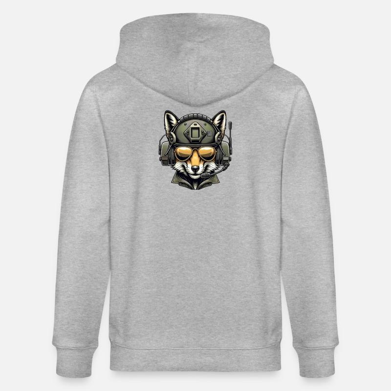 Conception militaire Fox - Veste à capuche bio CULTIVATOR Stanley/Stella Unisexe - gris chiné