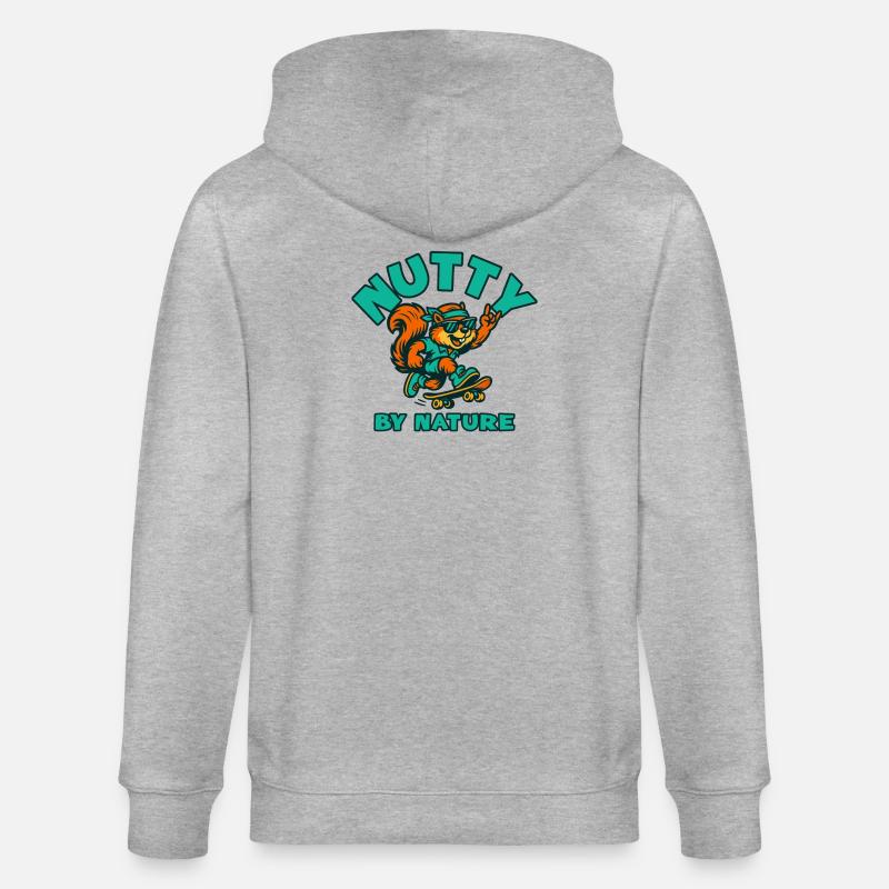 Nutty par nature Squirrel Spate - Veste à capuche bio CULTIVATOR Stanley/Stella Unisexe - gris chiné