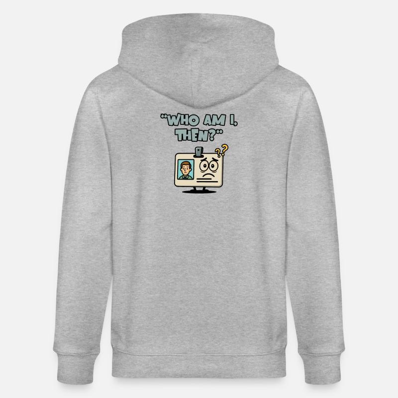 Wer bin ich dann? - Stanley/Stella Unisex Bio-Kapuzenjacke CULTIVATOR  - Grau meliert
