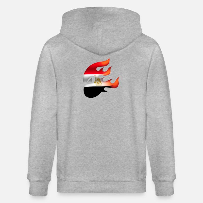 Drapeau de l’Égypte - Égypte - Ninja - Veste à capuche bio CULTIVATOR Stanley/Stella Unisexe - gris chiné