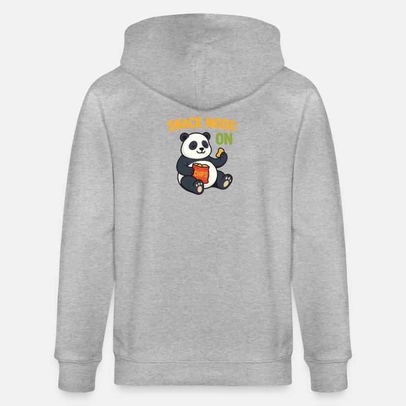 Conception du t-shirt Panda Snack Mode - Veste à capuche bio CULTIVATOR Stanley/Stella Unisexe - gris chiné
