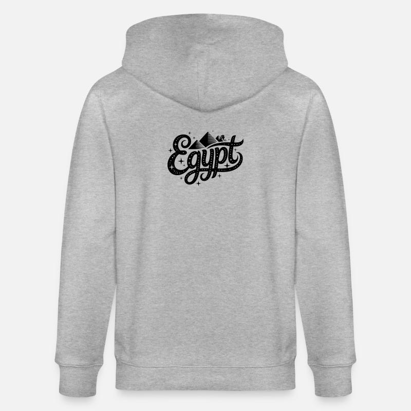 Égypte - Conception de souvenirs - Veste à capuche bio CULTIVATOR Stanley/Stella Unisexe - gris chiné