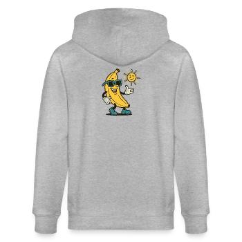 BANANA Walker - Stanley/Stella Unisex Bio-Kapuzenjacke CULTIVATOR  - Grau meliert - Hinten - Luana (180cm)