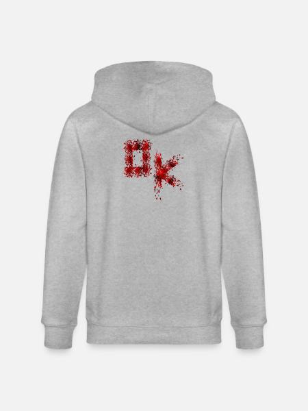 Blodig OK Typografi Samtykke Halloween Kostume - Stanley/Stella økologisk unisex-hættejakke CULTIVATOR  - grå meleret