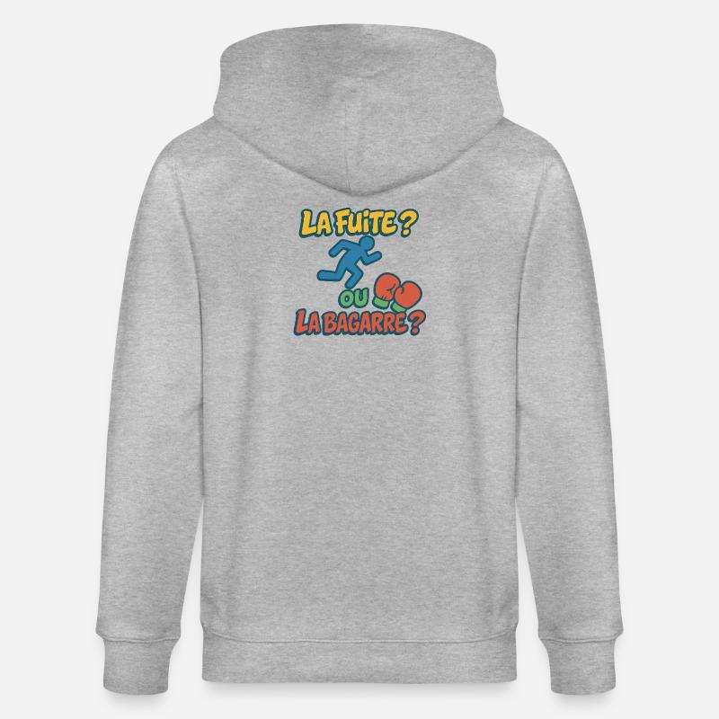 Flucht oder Kampf - Stanley/Stella Unisex Bio-Kapuzenjacke CULTIVATOR  - Grau meliert