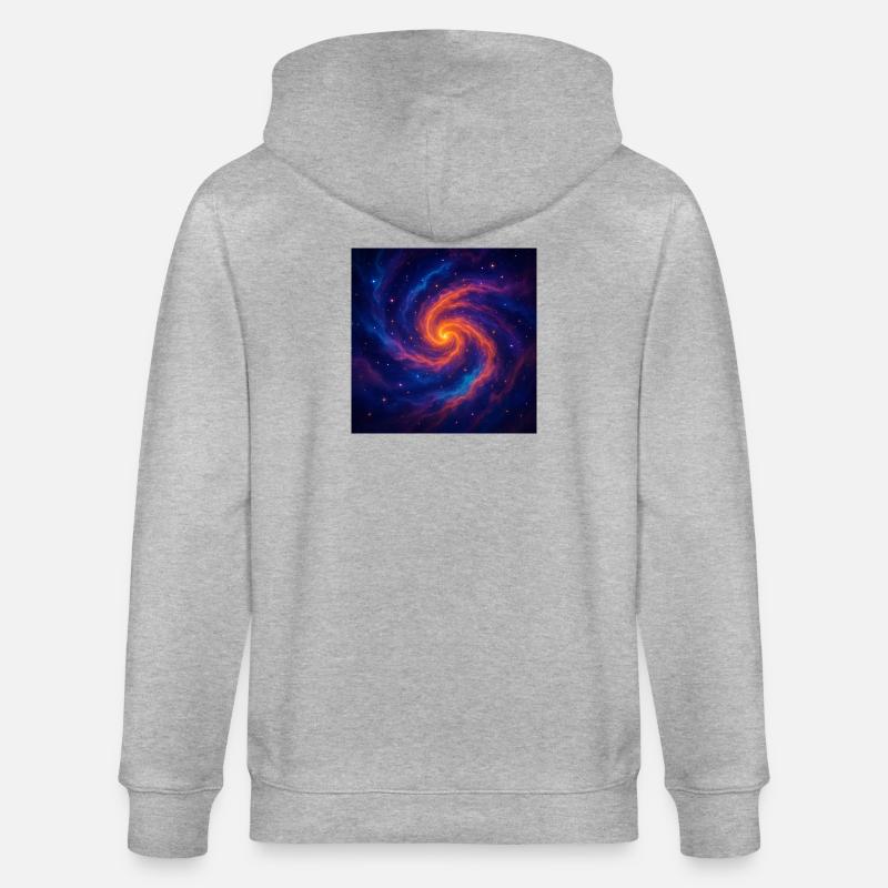 Vortex galactique dans l’espace - Veste à capuche bio CULTIVATOR Stanley/Stella Unisexe - gris chiné