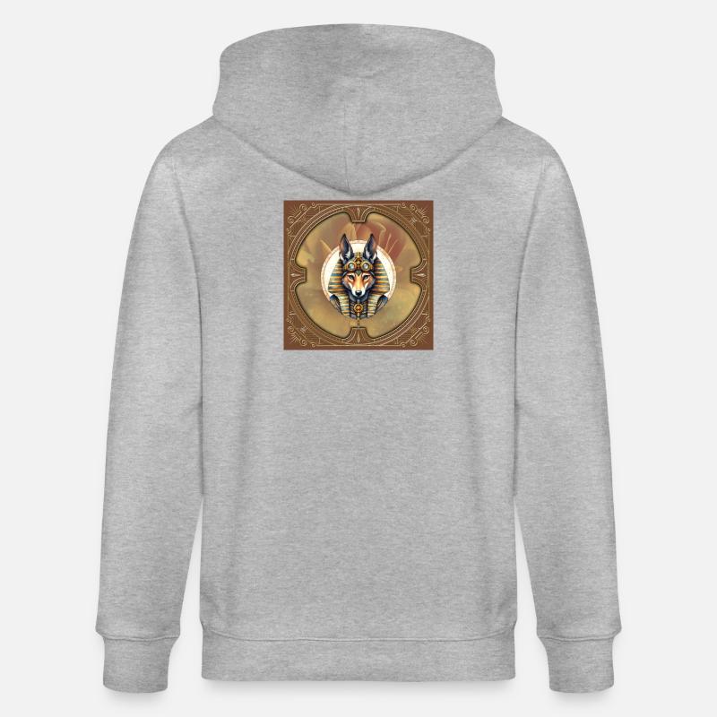 Steampunk Pharaon Renard - Veste à capuche bio CULTIVATOR Stanley/Stella Unisexe - gris chiné