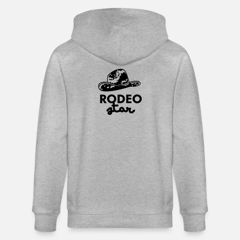 Logo des Rodeo-Sternhutes - Stanley/Stella Unisex Bio-Kapuzenjacke CULTIVATOR  - Grau meliert