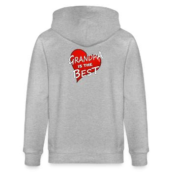 GRAND-PÈRE EST LE MEILLEUR - Veste à capuche bio CULTIVATOR Stanley/Stella Unisexe - gris chiné - Dos - Luana (180cm)