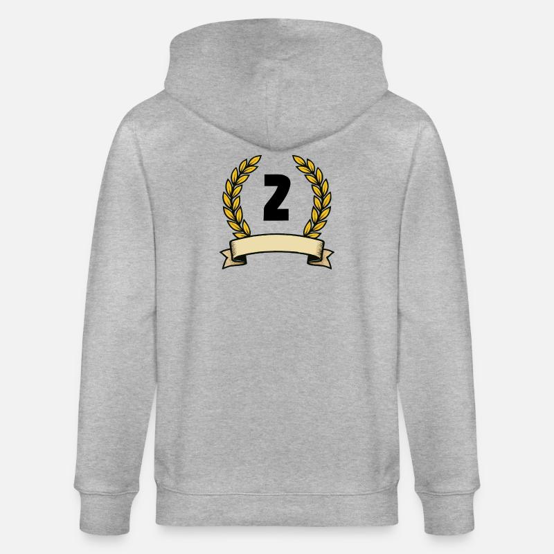 Lorbeerkranz Emblem Banner 2 - Stanley/Stella Unisex Bio-Kapuzenjacke CULTIVATOR  - Grau meliert