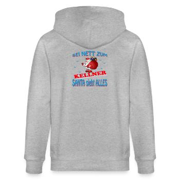 PÈRE NOËL SERVEUR - Veste à capuche bio CULTIVATOR Stanley/Stella Unisexe - gris chiné - Dos - Luana (180cm)