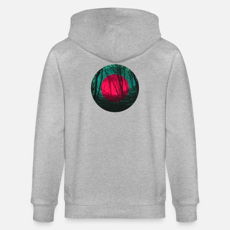 Éclipse de forêt - Veste à capuche bio CULTIVATOR Stanley/Stella Unisexe - gris chiné