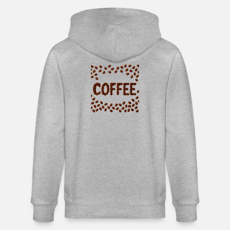 Grains de café Word Design - Veste à capuche bio CULTIVATOR Stanley/Stella Unisexe - gris chiné