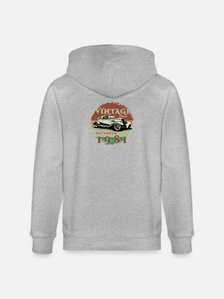 44ème Anniversaire - Classiques - Millésime depuis 12/1981 - Veste à capuche bio CULTIVATOR Stanley/Stella Unisexe - gris chiné