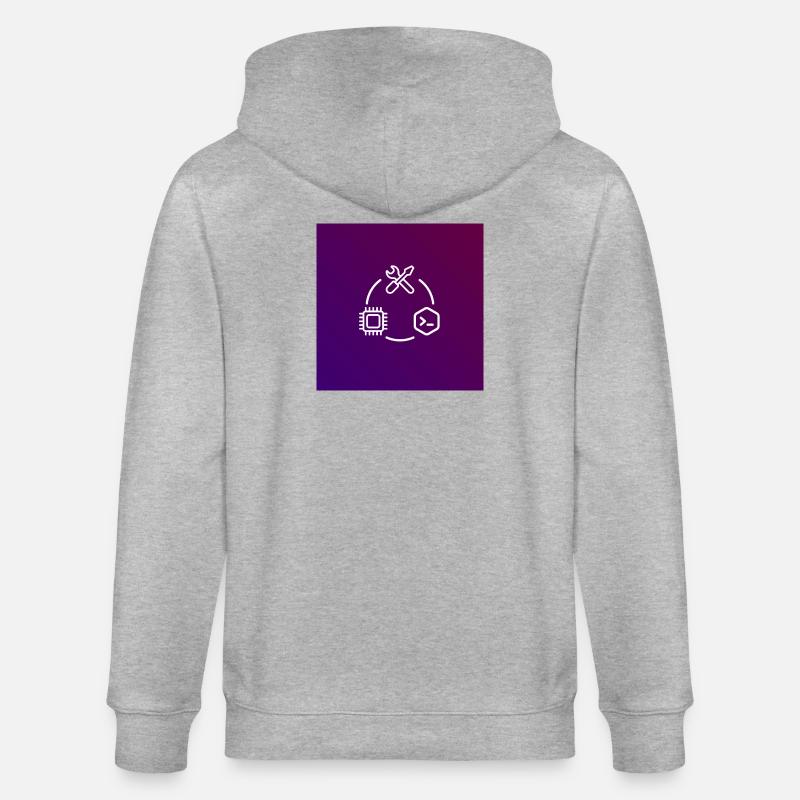 TechKreis Chip Code Tool - Stanley/Stella CULTIVATOR  Unisex Organic Hooded Jacket - heather grey