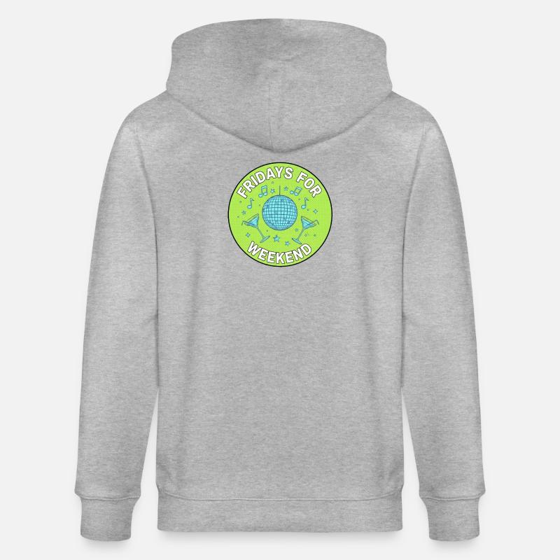 Les vendredis pour le Weekend Disco - Veste à capuche bio CULTIVATOR Stanley/Stella Unisexe - gris chiné