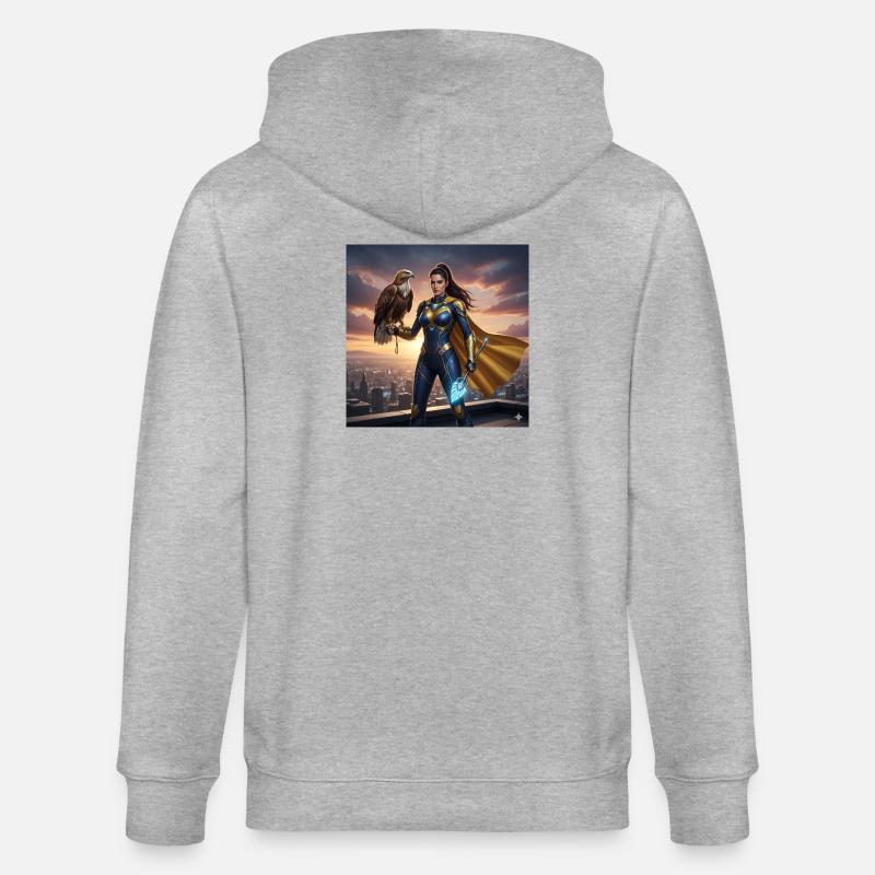 Urban Eagle Heldin - Stanley/Stella Unisex Bio-Kapuzenjacke CULTIVATOR  - Grau meliert