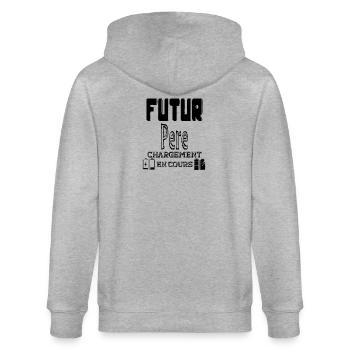 Futur Père Chargement En Cours - Veste à capuche bio CULTIVATOR Stanley/Stella Unisexe - gris chiné - Dos - Luana (180cm)