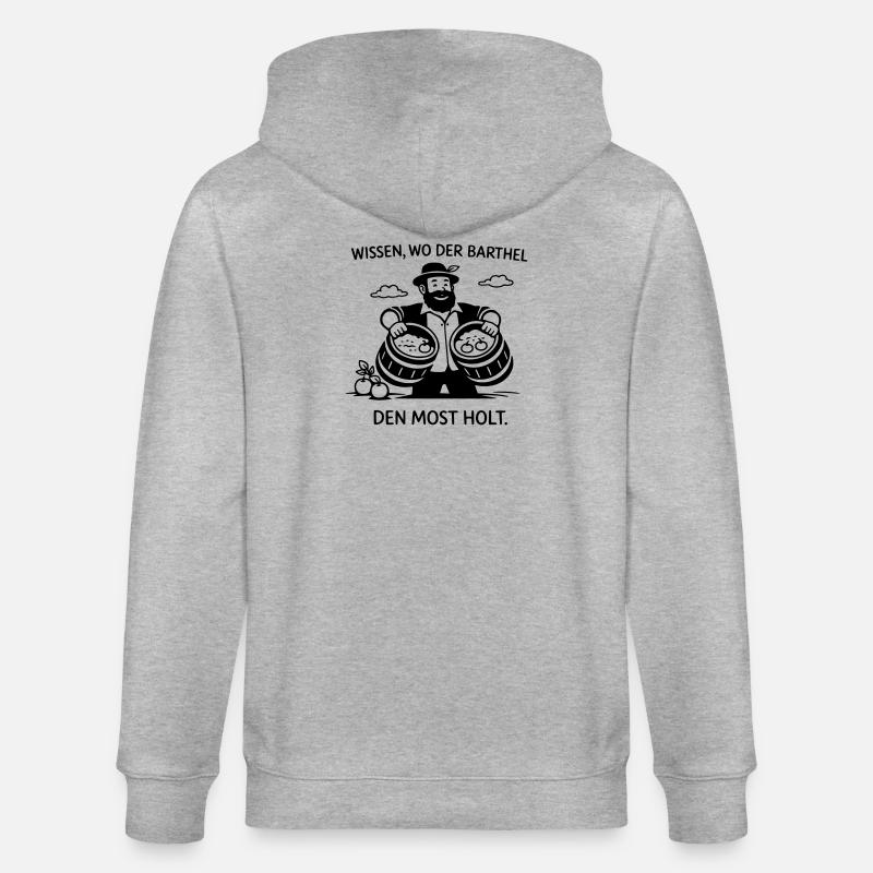 Savoir d’où vient Barthel le doit - Veste à capuche bio CULTIVATOR Stanley/Stella Unisexe - gris chiné