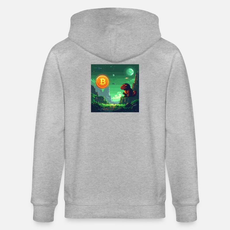 Odyssée Bitcoin dans l’espace - Veste à capuche bio CULTIVATOR Stanley/Stella Unisexe - gris chiné