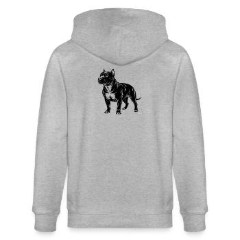 Pitbull américain - Veste à capuche bio CULTIVATOR Stanley/Stella Unisexe - gris chiné - Dos - Luana (180cm)