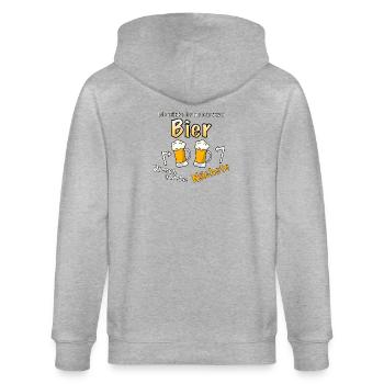 Another beer, please - Stanley/Stella CULTIVATOR  Unisex Organic Hooded Jacket - heather grey - Back - Luana (180cm)