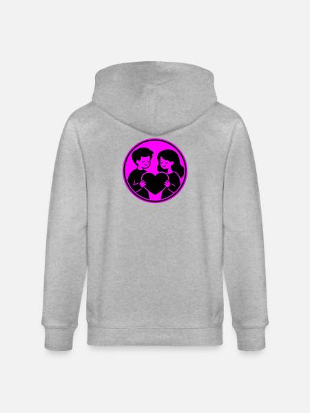 Relation de couple - Veste à capuche bio CULTIVATOR Stanley/Stella Unisexe - gris chiné