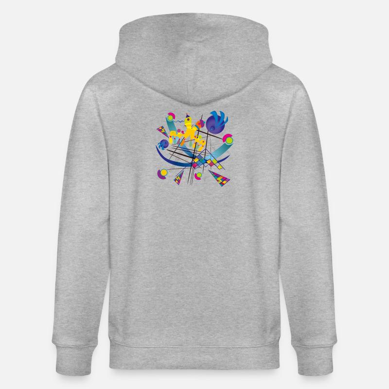Tragbare Kunst - Visual symphony - Stanley/Stella Unisex Bio-Kapuzenjacke CULTIVATOR  - Grau meliert
