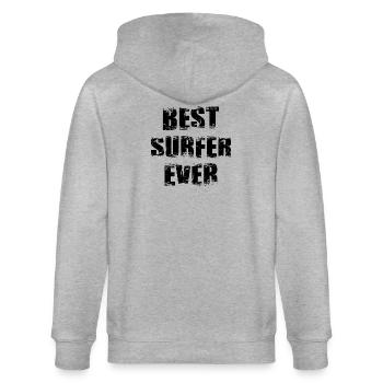 Meilleur surfeur de tous les temps - Veste à capuche bio CULTIVATOR Stanley/Stella Unisexe - gris chiné - Dos - Luana (180cm)