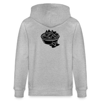Chips et nachos à sauce - Veste à capuche bio CULTIVATOR Stanley/Stella Unisexe - gris chiné - Dos - Luana (180cm)