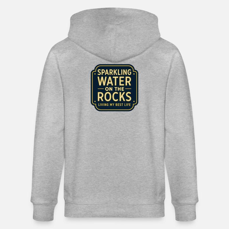 Sparklendes Wasser auf Felsen Neon - Stanley/Stella Unisex Bio-Kapuzenjacke CULTIVATOR  - Grau meliert