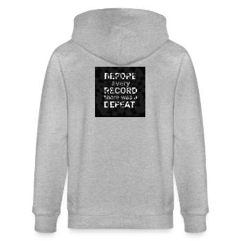 Before any record, defeat - Stanley/Stella CULTIVATOR  Unisex Organic Hooded Jacket - heather grey - Back - Luana (180cm)