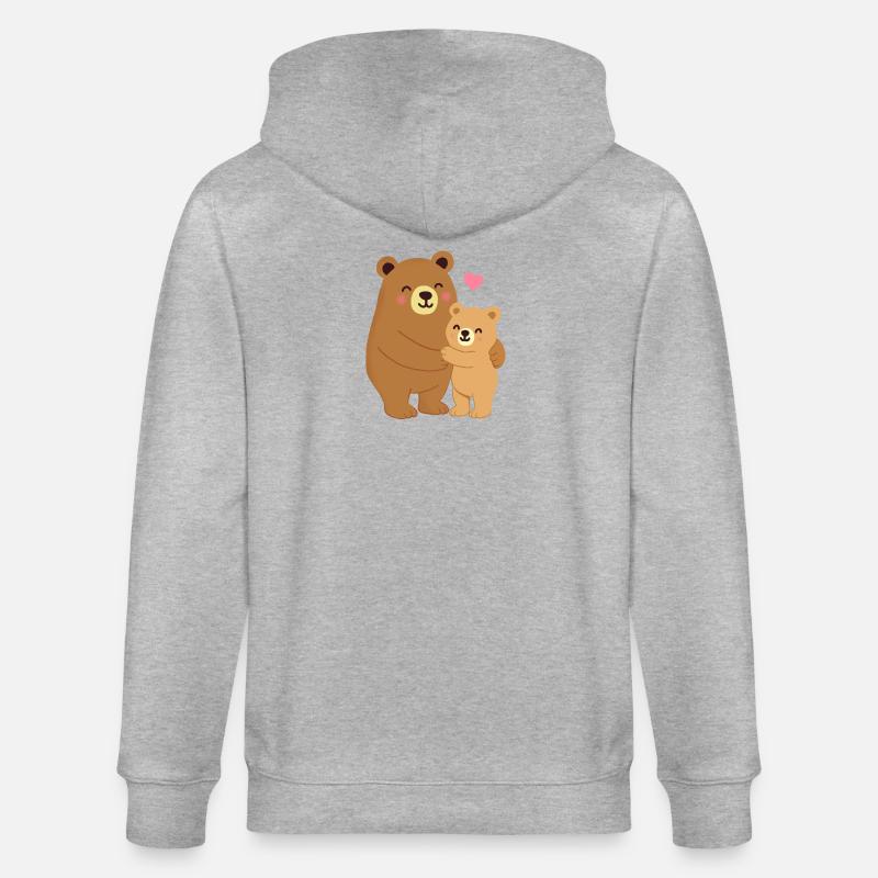 Câlin d’ours - Veste à capuche bio CULTIVATOR Stanley/Stella Unisexe - gris chiné
