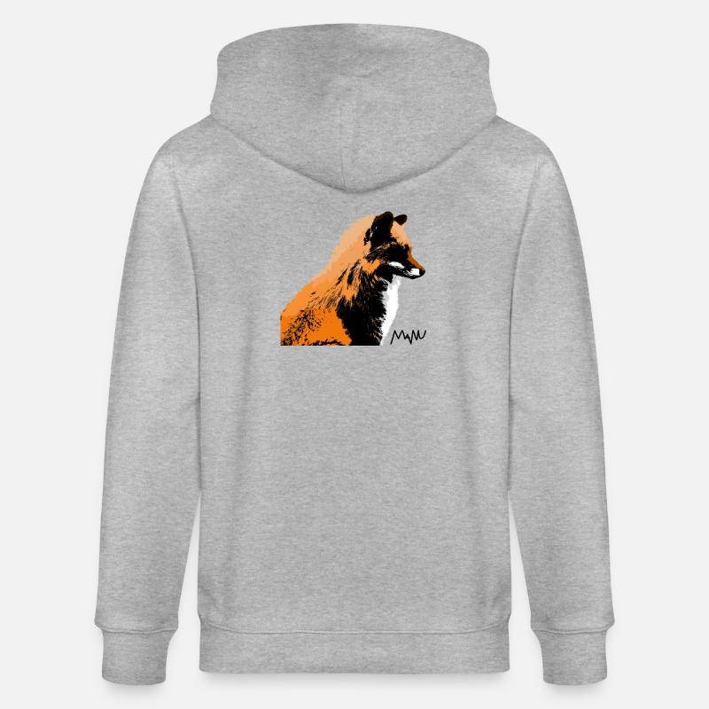 Fuchs - Stanley/Stella Unisex Bio-Kapuzenjacke CULTIVATOR - Grau meliert