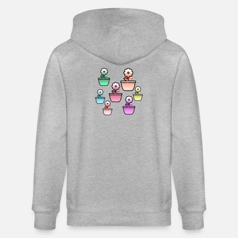 Fleur - Veste à capuche bio CULTIVATOR Stanley/Stella Unisexe - gris chiné